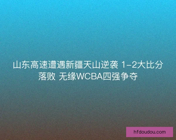 山东高速遭遇新疆天山逆袭 1-2大比分落败 无缘WCBA四强争夺